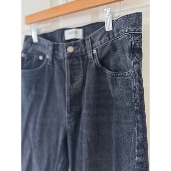 AGOLDE Lana Mid Rise Straight Leg Jeans Black Denim Womens Size 29 - Picture 9 of 16